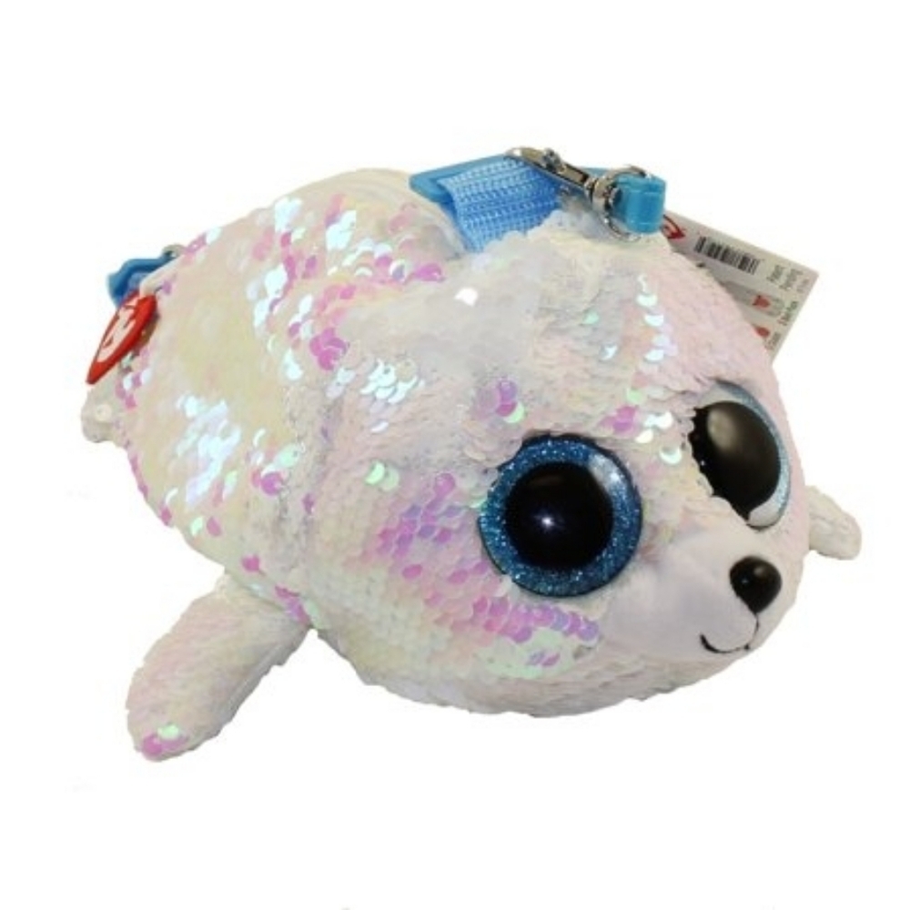 NWT TY Purse Fashion Flippy Sequin Purse - ICY the Seal (8 Inch)